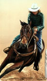 Western, Equine Art - Tight Turn